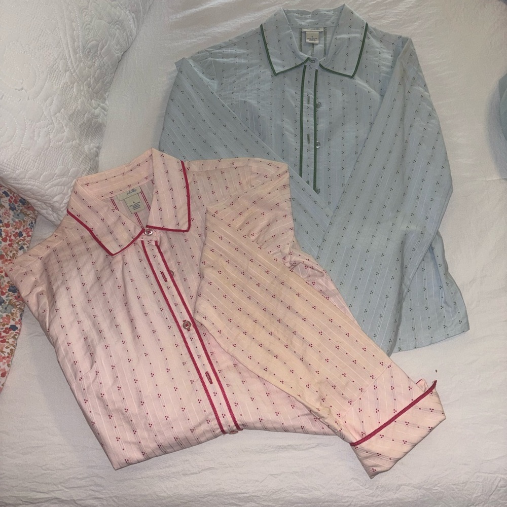 Vintage Anthro Pointelle Button Downs